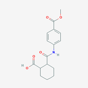 molecular formula C16H19NO5 B404288 2-({[4-(Methoxycarbonyl)phenyl]amino}carbonyl)cyclohexanecarboxylic acid 
