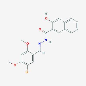 molecular formula C20H17BrN2O4 B404289 N'-(5-bromo-2,4-dimethoxybenzylidene)-3-hydroxy-2-naphthohydrazide 