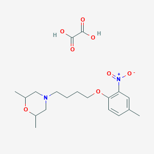 2,6-Dimethyl-4-[4-(4-methyl-2-nitrophenoxy)butyl]morpholine;oxalic acid