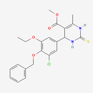 methyl 4-(3-chloro-5-ethoxy-4-phenylmethoxyphenyl)-6-methyl-2-sulfanylidene-3,4-dihydro-1H-pyrimidine-5-carboxylate