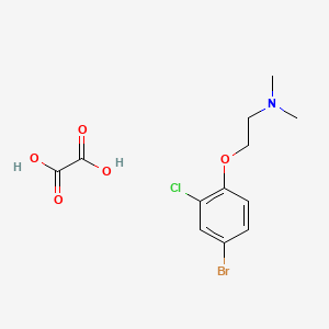 molecular formula C12H15BrClNO5 B4042937 草酸[2-(4-溴-2-氯苯氧基)乙基]二甲胺 