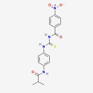 molecular formula C18H18N4O4S B4042942 N-({[4-(isobutyrylamino)phenyl]amino}carbonothioyl)-4-nitrobenzamide 