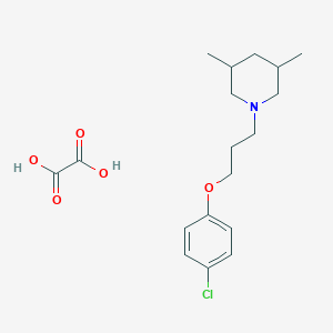 molecular formula C18H26ClNO5 B4042954 1-[3-(4-Chlorophenoxy)propyl]-3,5-dimethylpiperidine;oxalic acid 