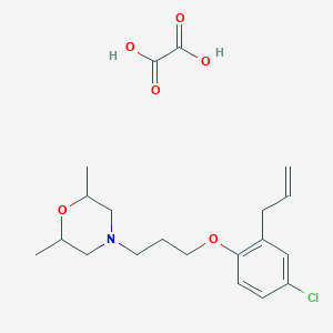 molecular formula C20H28ClNO6 B4042971 4-[3-(2-烯丙-4-氯苯氧基)丙基]-2,6-二甲基吗啉草酸盐 