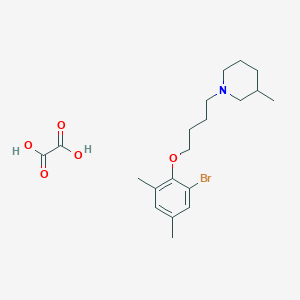 molecular formula C20H30BrNO5 B4042980 1-[4-(2-Bromo-4,6-dimethylphenoxy)butyl]-3-methylpiperidine;oxalic acid 