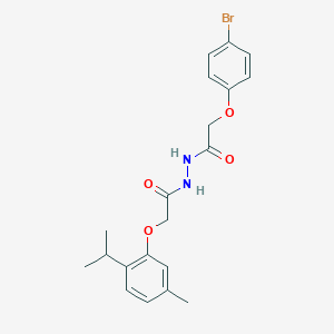 molecular formula C20H23BrN2O4 B404299 N'-[(4-bromophenoxy)acetyl]-2-(2-isopropyl-5-methylphenoxy)acetohydrazide 