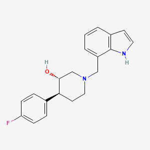 (3S*,4S*)-4-(4-fluorophenyl)-1-(1H-indol-7-ylmethyl)piperidin-3-ol