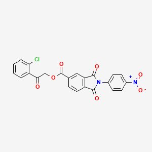 2-(2-chlorophenyl)-2-oxoethyl 2-(4-nitrophenyl)-1,3-dioxo-5-isoindolinecarboxylate