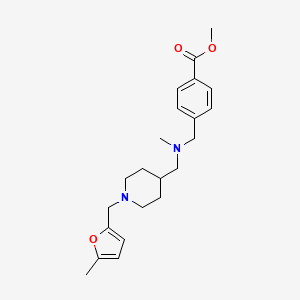 molecular formula C22H30N2O3 B4043023 甲基 4-{[甲基({1-[(5-甲基-2-呋喃基)甲基]-4-哌啶基}甲基)氨基]甲基}苯甲酸酯 