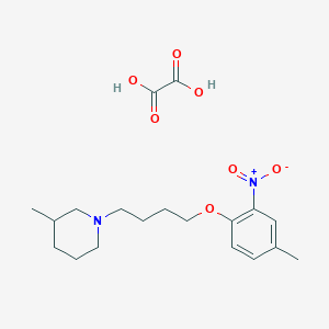 molecular formula C19H28N2O7 B4043033 3-methyl-1-[4-(4-methyl-2-nitrophenoxy)butyl]piperidine oxalate 