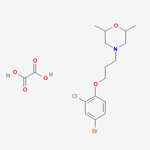 4-[3-(4-Bromo-2-chlorophenoxy)propyl]-2,6-dimethylmorpholine;oxalic acid