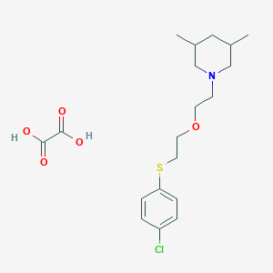 molecular formula C19H28ClNO5S B4043055 1-(2-{2-[(4-氯苯基)硫代]乙氧基}乙基)-3,5-二甲基哌啶草酸盐 