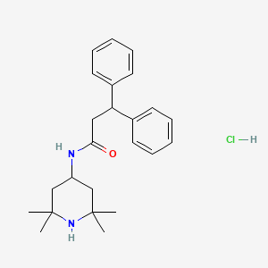 3,3-diphenyl-N-(2,2,6,6-tetramethylpiperidin-4-yl)propanamide;hydrochloride