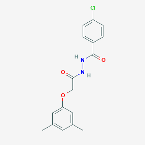 molecular formula C17H17ClN2O3 B404306 N'-(4-chlorobenzoyl)-2-(3,5-dimethylphenoxy)acetohydrazide 