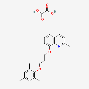 molecular formula C24H27NO6 B4043074 8-[3-(间甲苯氧基)丙氧基]-2-甲基喹啉草酸盐 