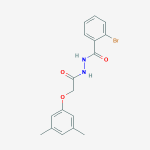 molecular formula C17H17BrN2O3 B404308 2-bromo-N'-{[(3,5-dimethylphenyl)oxy]acetyl}benzohydrazide 