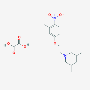 molecular formula C18H26N2O7 B4043081 3,5-Dimethyl-1-[2-(3-methyl-4-nitrophenoxy)ethyl]piperidine;oxalic acid 