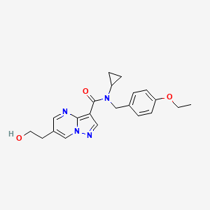 N-cyclopropyl-N-(4-ethoxybenzyl)-6-(2-hydroxyethyl)pyrazolo[1,5-a]pyrimidine-3-carboxamide