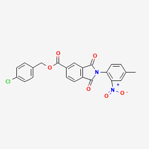 molecular formula C23H15ClN2O6 B4043116 4-chlorobenzyl 2-(4-methyl-2-nitrophenyl)-1,3-dioxo-5-isoindolinecarboxylate 