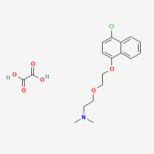 molecular formula C18H22ClNO6 B4043126 (2-{2-[(4-氯-1-萘基)氧基]乙氧基}乙基)二甲胺草酸盐 