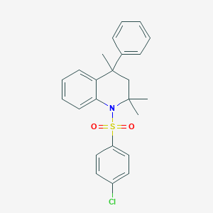 molecular formula C24H24ClNO2S B404313 1-[(4-Chlorophenyl)sulfonyl]-2,2,4-trimethyl-4-phenyl-1,2,3,4-tetrahydroquinoline CAS No. 303051-19-6