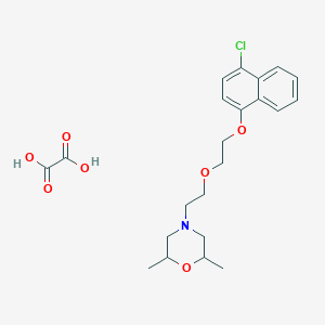 molecular formula C22H28ClNO7 B4043131 4-[2-[2-(4-Chloronaphthalen-1-yl)oxyethoxy]ethyl]-2,6-dimethylmorpholine;oxalic acid 