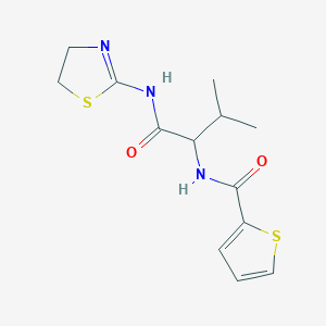 molecular formula C13H17N3O2S2 B4043133 N~1~-(4,5-dihydro-1,3-thiazol-2-yl)-N~2~-(2-thienylcarbonyl)valinamide 