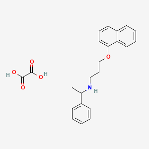 molecular formula C23H25NO5 B4043142 [3-(1-萘氧基)丙基](1-苯乙基)胺草酸盐 