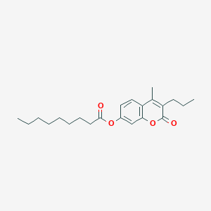molecular formula C22H30O4 B404317 4-methyl-2-oxo-3-propyl-2H-chromen-7-yl nonanoate CAS No. 331761-30-9