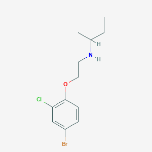 molecular formula C12H17BrClNO B4043173 N-[2-(4-溴-2-氯苯氧基)乙基]-2-丁胺 