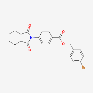 molecular formula C22H18BrNO4 B4043179 4-bromobenzyl 4-(1,3-dioxo-1,3,3a,4,7,7a-hexahydro-2H-isoindol-2-yl)benzoate 