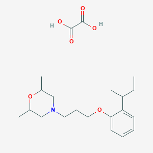 4-[3-(2-Butan-2-ylphenoxy)propyl]-2,6-dimethylmorpholine;oxalic acid