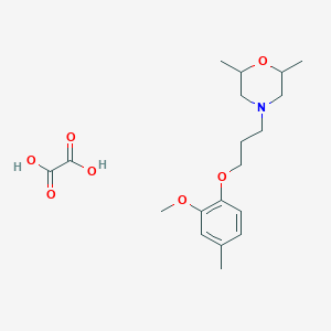 molecular formula C19H29NO7 B4043195 4-[3-(2-Methoxy-4-methylphenoxy)propyl]-2,6-dimethylmorpholine;oxalic acid 