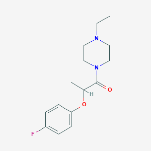 molecular formula C15H21FN2O2 B4043220 1-(4-Ethylpiperazin-1-yl)-2-(4-fluorophenoxy)propan-1-one 