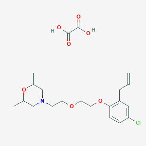 molecular formula C21H30ClNO7 B4043224 4-[2-[2-(4-Chloro-2-prop-2-enylphenoxy)ethoxy]ethyl]-2,6-dimethylmorpholine;oxalic acid 