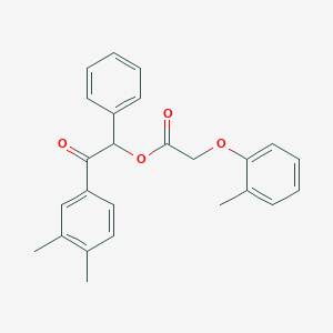 2-(3,4-dimethylphenyl)-2-oxo-1-phenylethyl (2-methylphenoxy)acetate