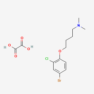 molecular formula C14H19BrClNO5 B4043243 [4-(4-溴-2-氯苯氧基)丁基]二甲胺草酸盐 