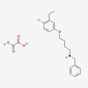 molecular formula C21H26ClNO5 B4043310 N-苄基-4-(4-氯-3-乙基苯氧基)-1-丁胺草酸盐 