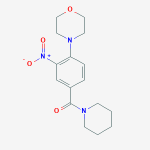 molecular formula C16H21N3O4 B4043326 4-[2-nitro-4-(1-piperidinylcarbonyl)phenyl]morpholine 