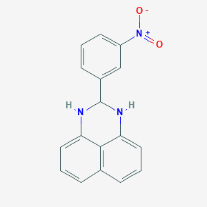 molecular formula C17H13N3O2 B404333 2-(3-硝基苯基)-2,3-二氢-1H- перимидин CAS No. 64573-26-8