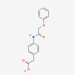 molecular formula C16H15NO4 B4043341 {4-[(phenoxyacetyl)amino]phenyl}acetic acid CAS No. 20745-37-3