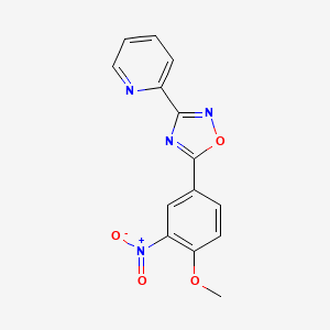 5-(4-methoxy-3-nitrophenyl)-3-pyridin-2-yl-1,2,4-oxadiazole