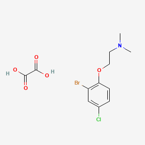 molecular formula C12H15BrClNO5 B4043362 [2-(2-溴-4-氯苯氧基)乙基]二甲胺草酸盐 