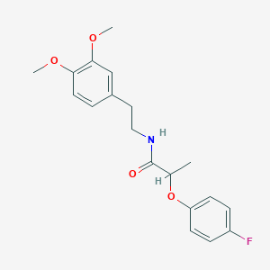 molecular formula C19H22FNO4 B4043368 N-[2-(3,4-二甲氧基苯基)乙基]-2-(4-氟苯氧基)丙酰胺 