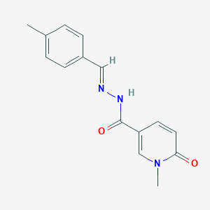 molecular formula C15H15N3O2 B404338 1-methyl-N'-(4-methylbenzylidene)-6-oxo-1,6-dihydro-3-pyridinecarbohydrazide 