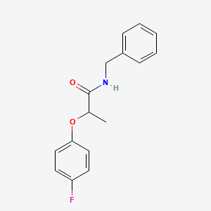 molecular formula C16H16FNO2 B4043389 N-benzyl-2-(4-fluorophenoxy)propanamide 