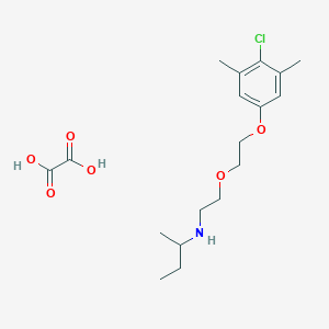 molecular formula C18H28ClNO6 B4043397 N-{2-[2-(4-chloro-3,5-dimethylphenoxy)ethoxy]ethyl}-2-butanamine oxalate 