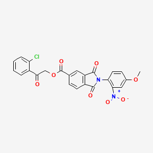 molecular formula C24H15ClN2O8 B4043429 2-(2-氯苯基)-2-氧代乙基 2-(4-甲氧基-2-硝基苯基)-1,3-二氧代-5-苯并吲哚-5-羧酸酯 