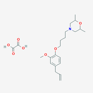 molecular formula C22H33NO7 B4043438 4-[4-(4-allyl-2-methoxyphenoxy)butyl]-2,6-dimethylmorpholine oxalate 