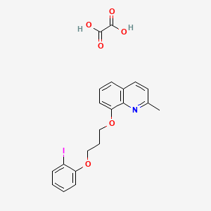 molecular formula C21H20INO6 B4043468 8-[3-(2-Iodophenoxy)propoxy]-2-methylquinoline;oxalic acid 